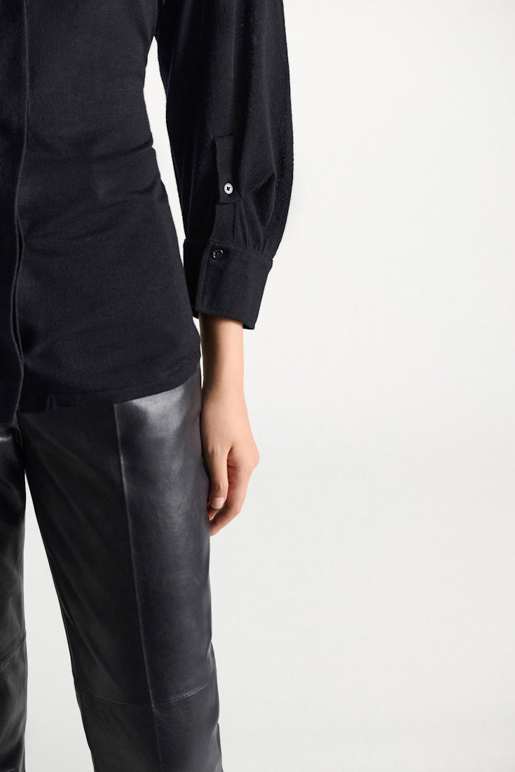 Dorothee Schumacher Extra fine Merino shirt midnight navy