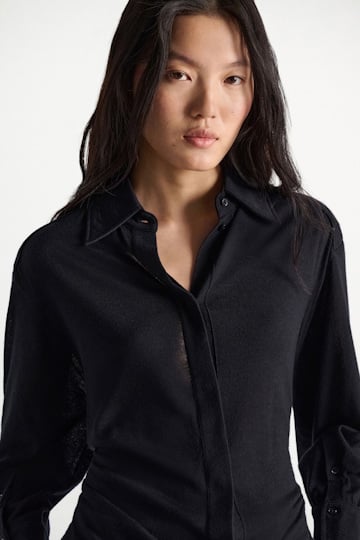 Dorothee Schumacher Extra fine Merino shirt midnight navy