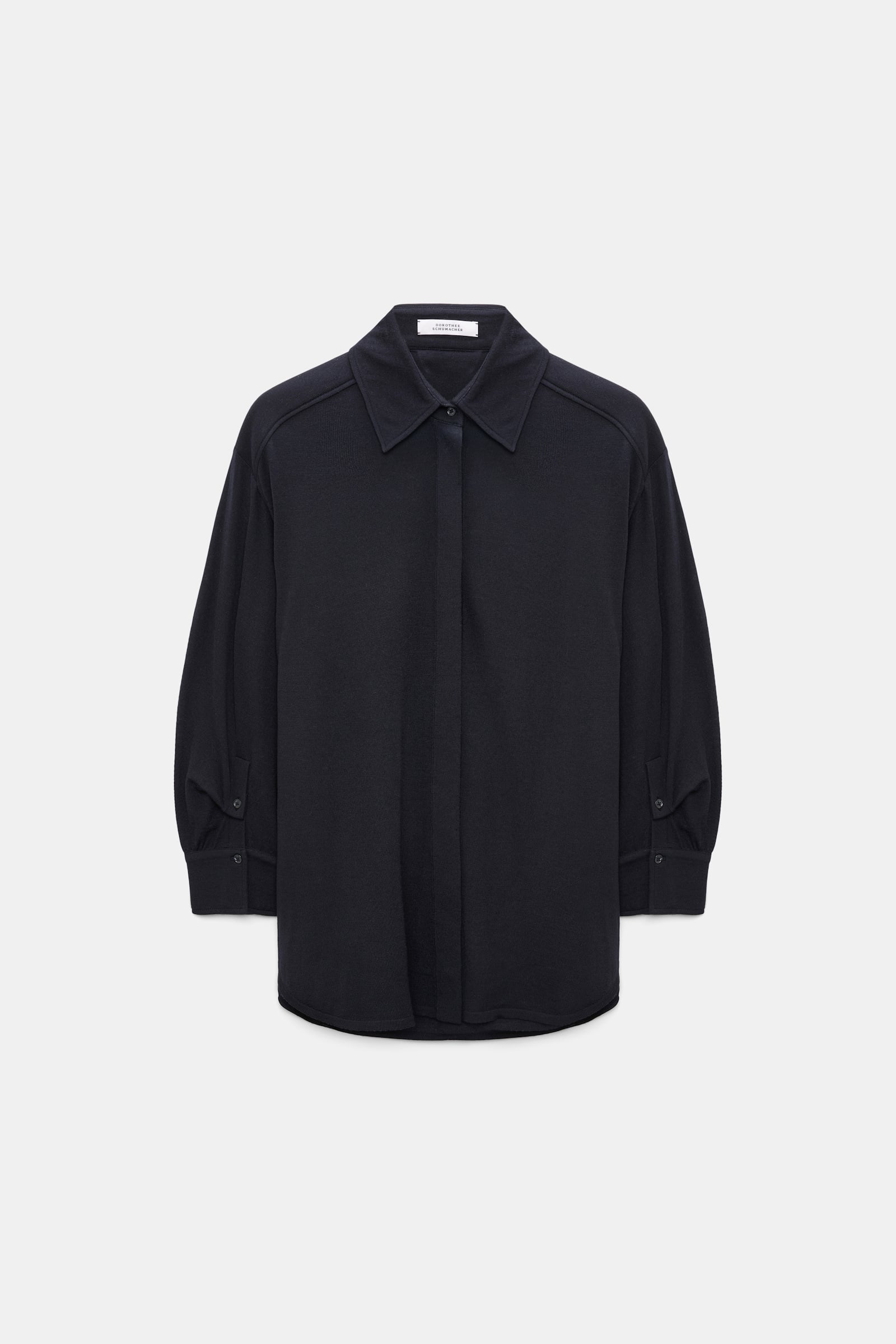 Dorothee Schumacher Extra fine Merino shirt midnight navy