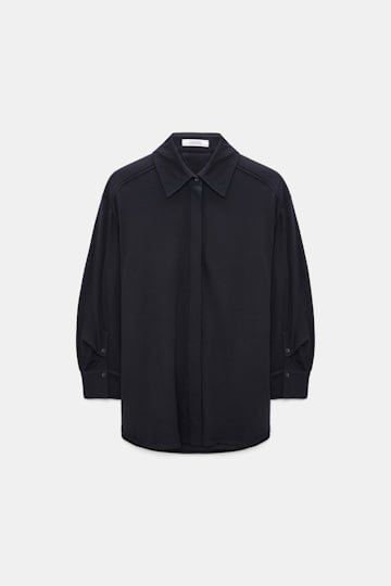 Dorothee Schumacher Extra fine Merino shirt midnight navy