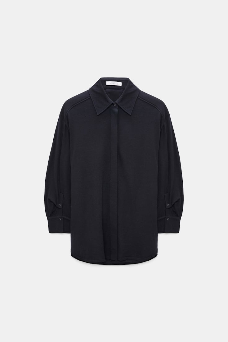 Dorothee Schumacher Extra fine Merino shirt midnight navy