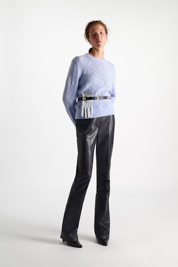 Dorothee Schumacher Textured argyle pullover sky blue