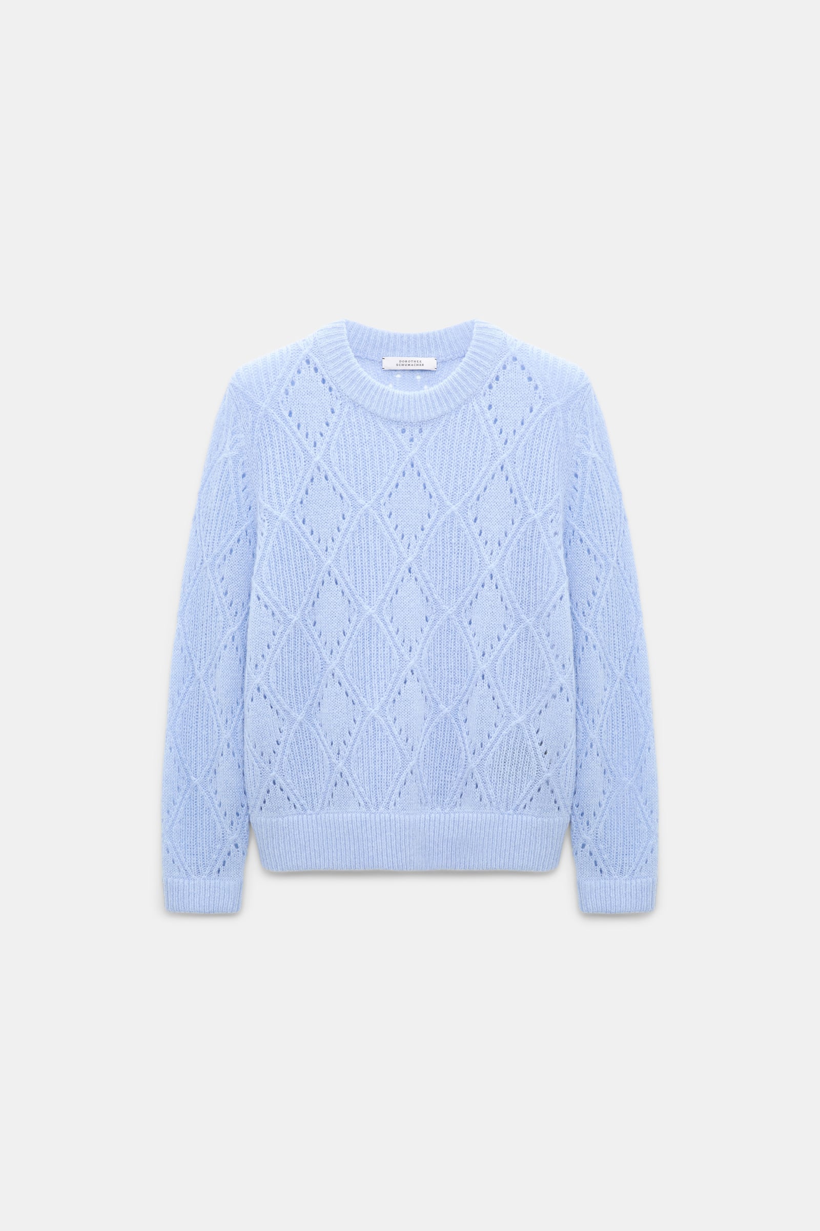 Dorothee Schumacher Textured argyle pullover sky blue