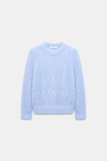 Dorothee Schumacher Textured argyle pullover sky blue