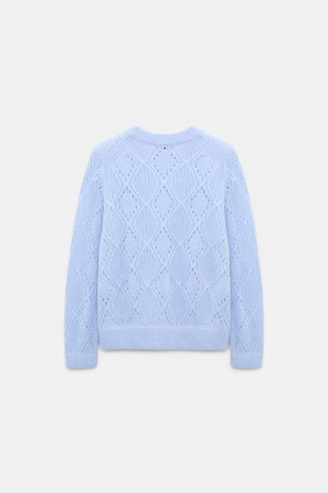 Dorothee Schumacher Textured argyle pullover sky blue