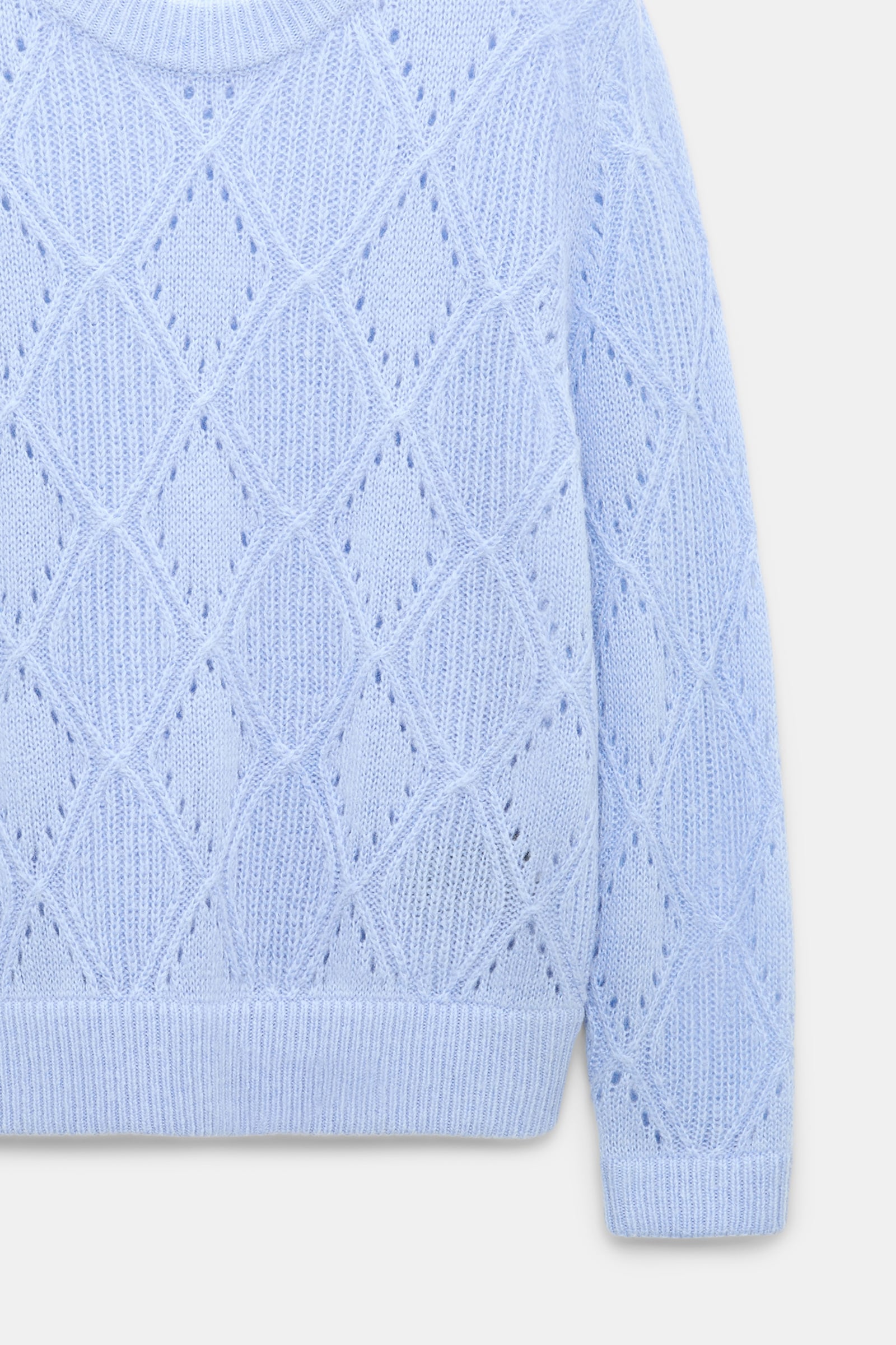 Dorothee Schumacher Textured argyle pullover sky blue