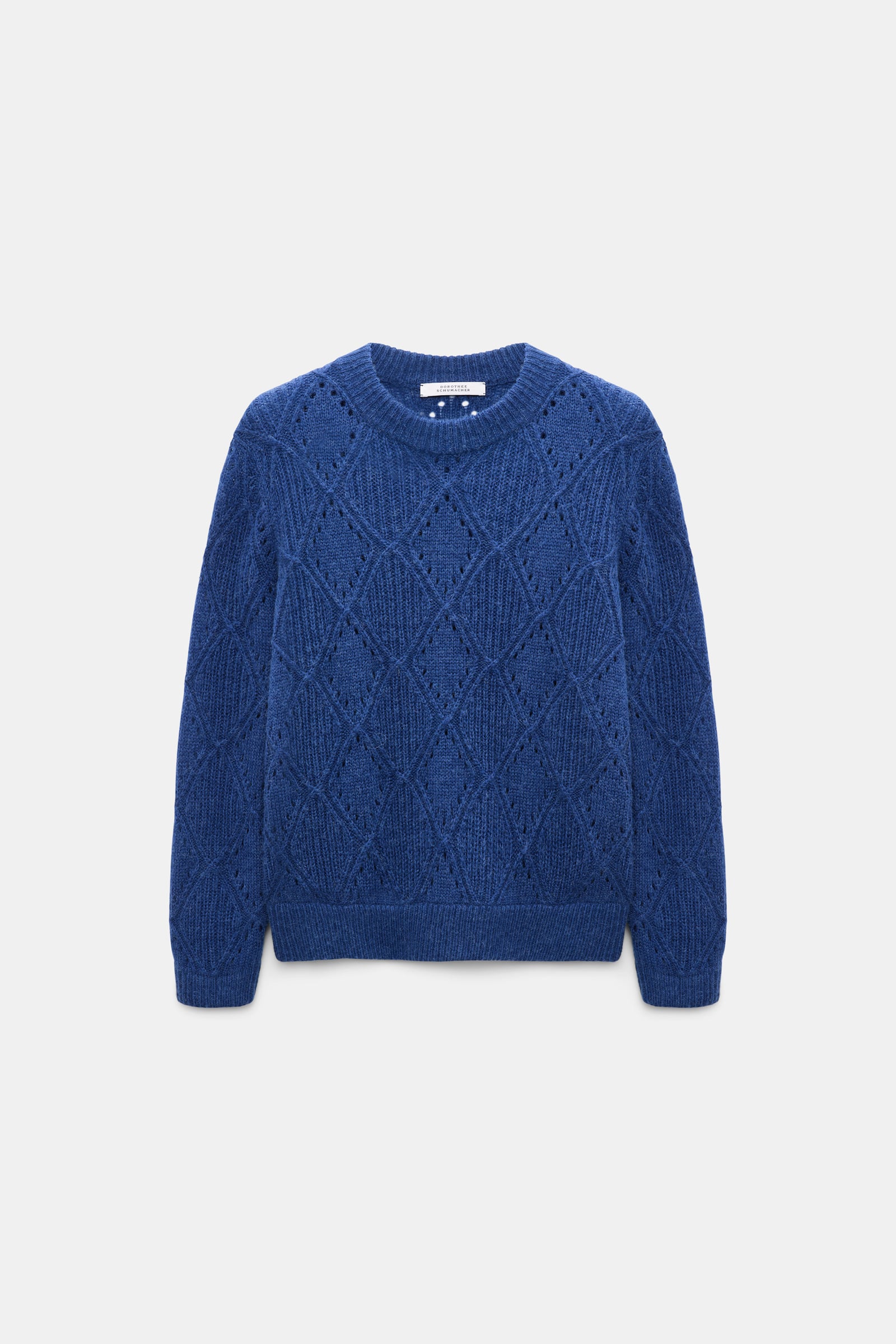 Dorothee Schumacher Textured argyle pullover ocean blue