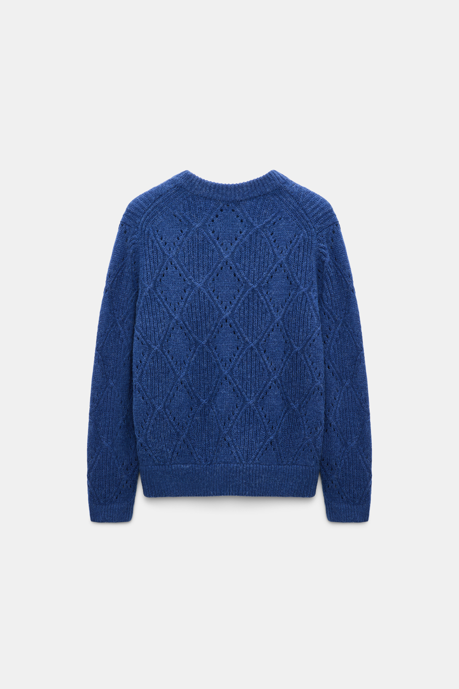 Dorothee Schumacher Textured argyle pullover ocean blue