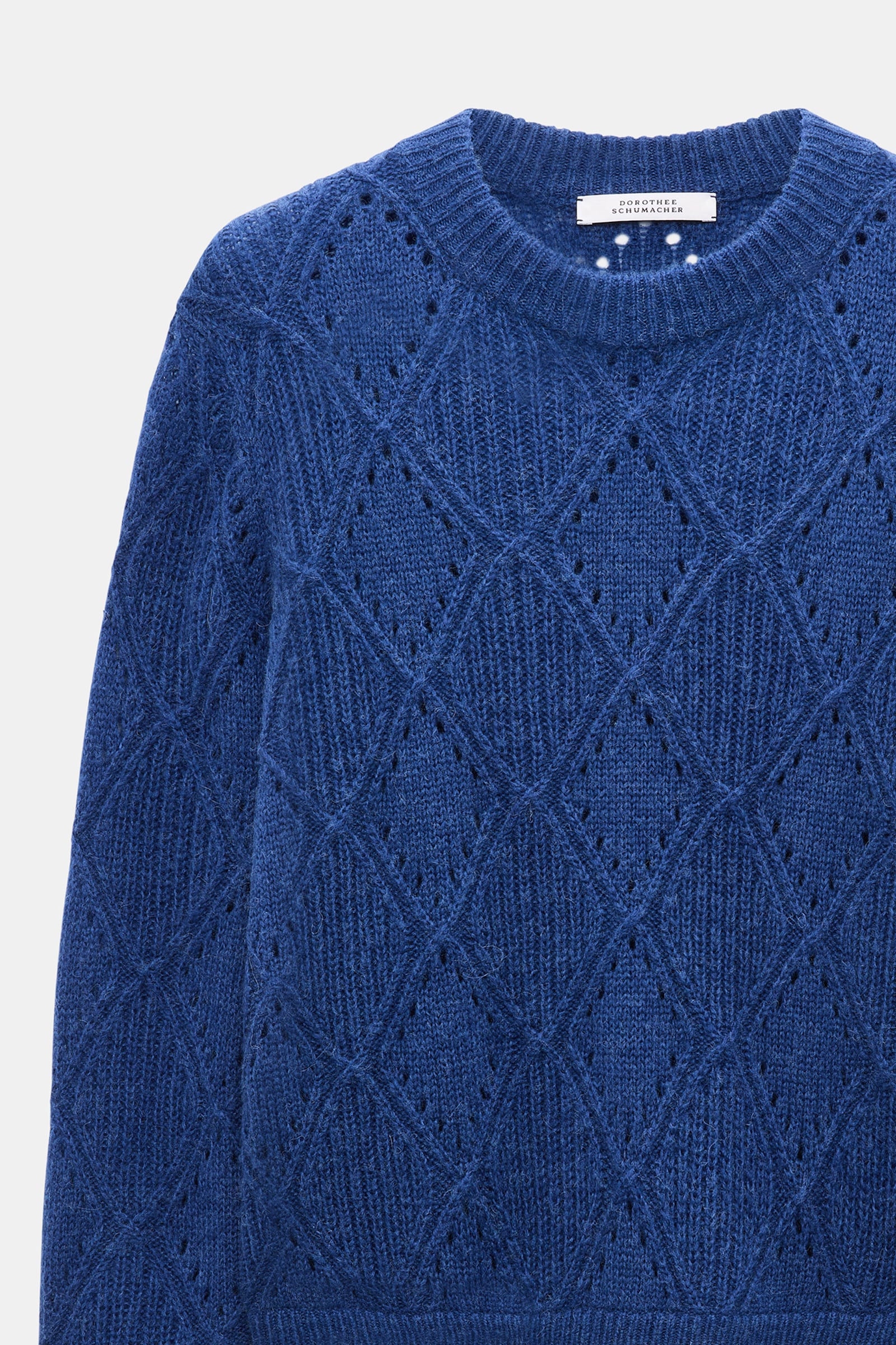 Dorothee Schumacher Textured argyle pullover ocean blue