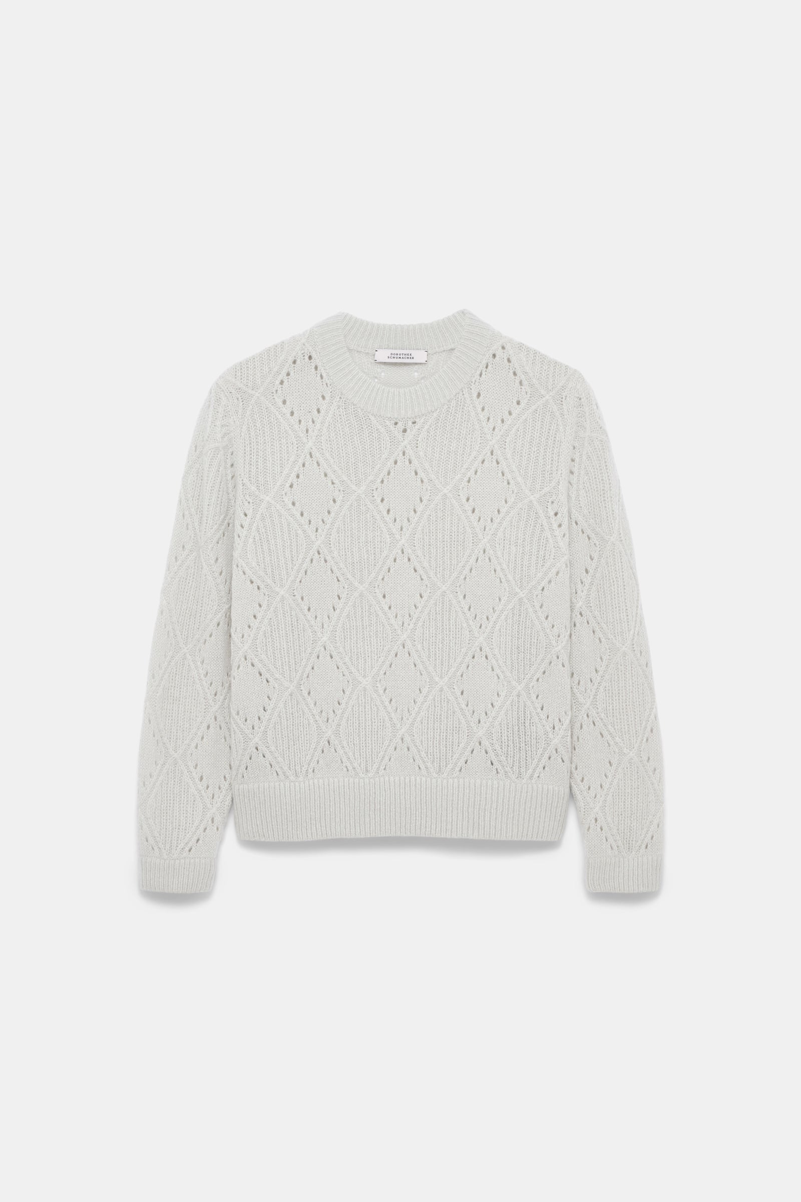 Dorothee Schumacher Textured argyle pullover oyster grey