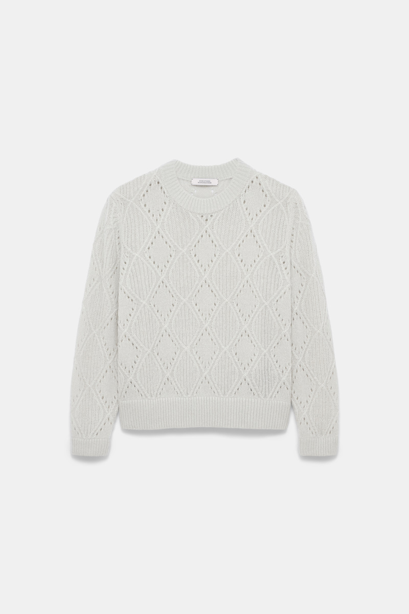 Textured argyle pullover