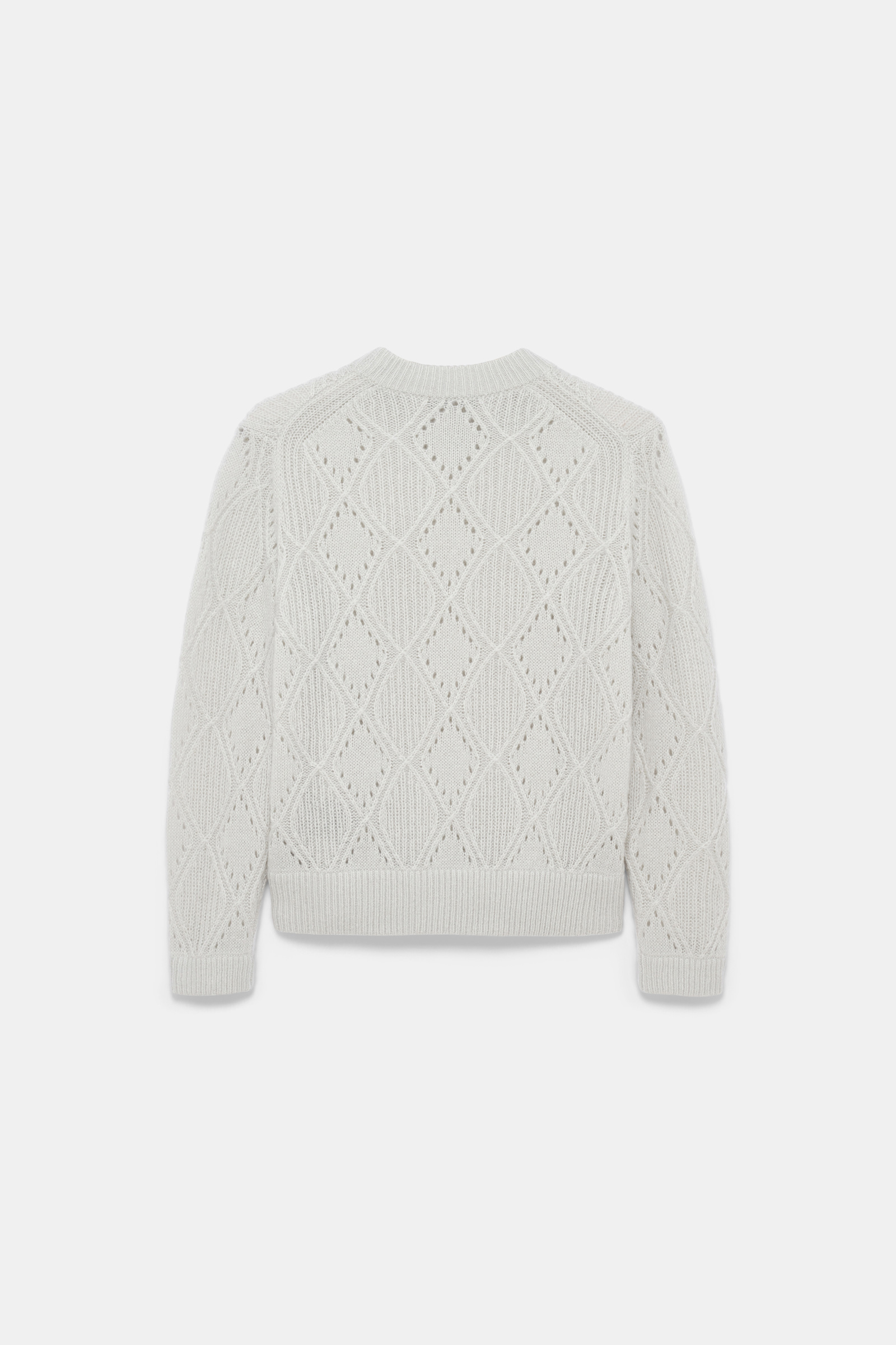 Dorothee Schumacher Textured argyle pullover oyster grey