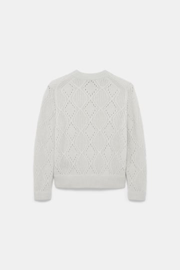 Dorothee Schumacher Textured argyle pullover oyster grey