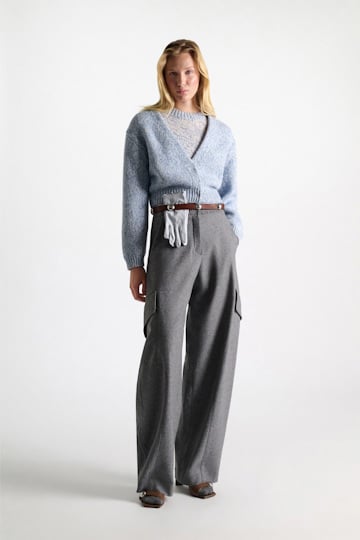 Dorothee Schumacher Merino-cashmere cardigan blue mouliné