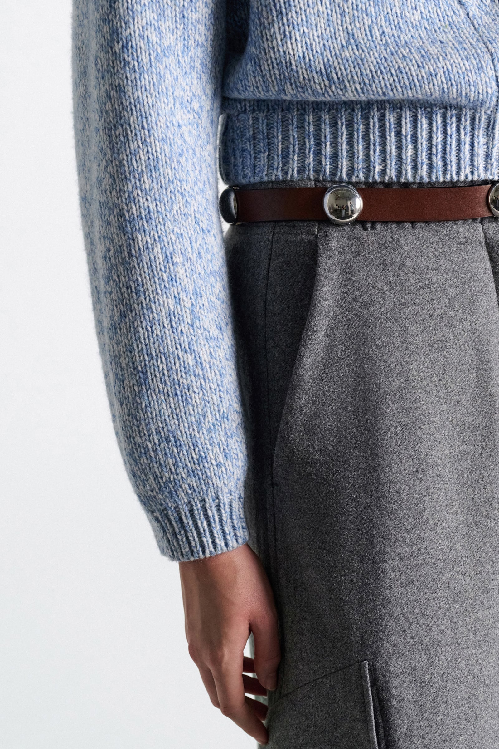 Dorothee Schumacher Merino-cashmere cardigan blue mouliné