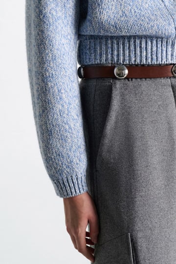 Dorothee Schumacher Merino-cashmere cardigan blue mouliné