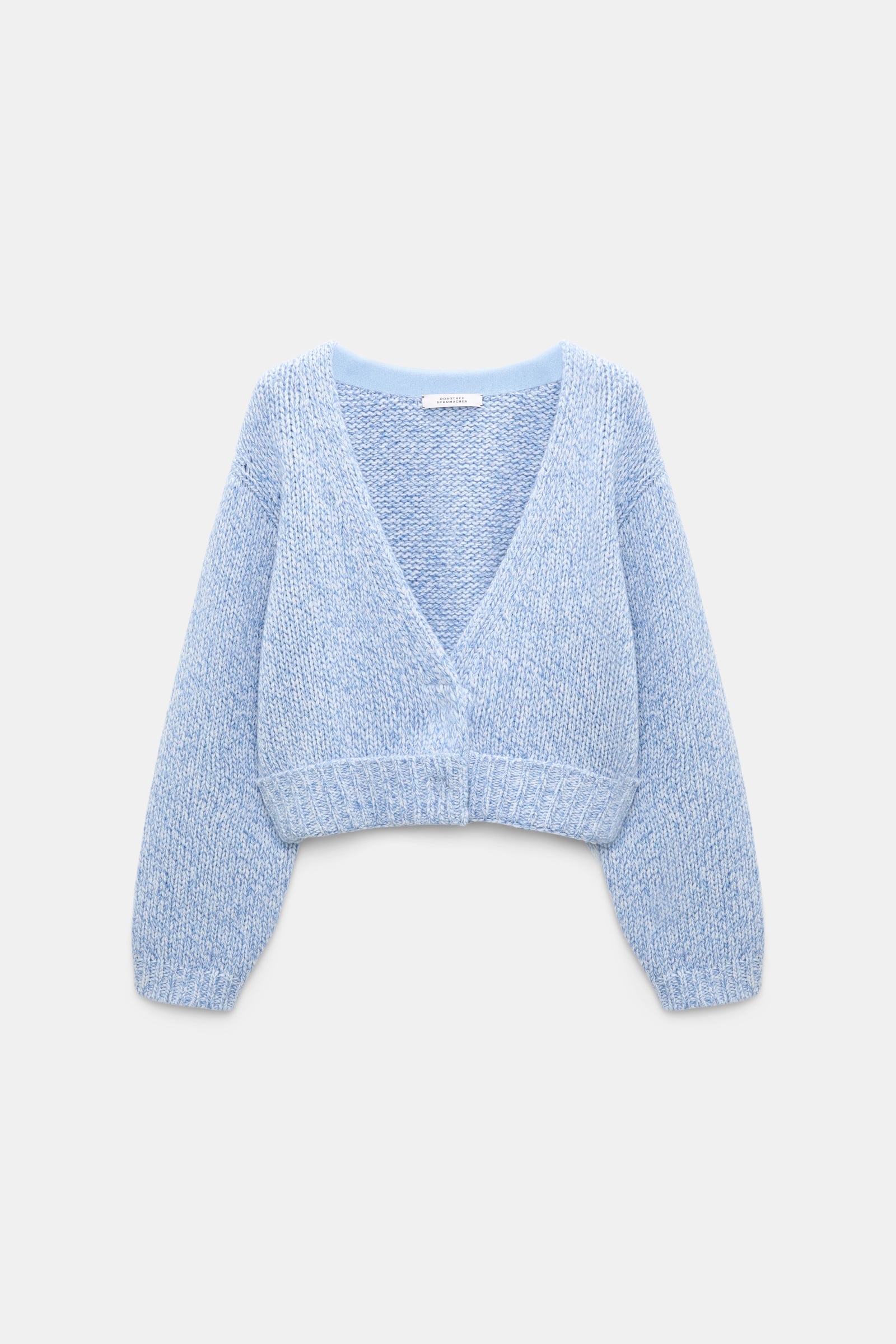 Dorothee Schumacher Merino-cashmere cardigan blue mouliné
