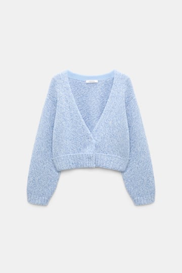 Dorothee Schumacher Merino-cashmere cardigan blue mouliné