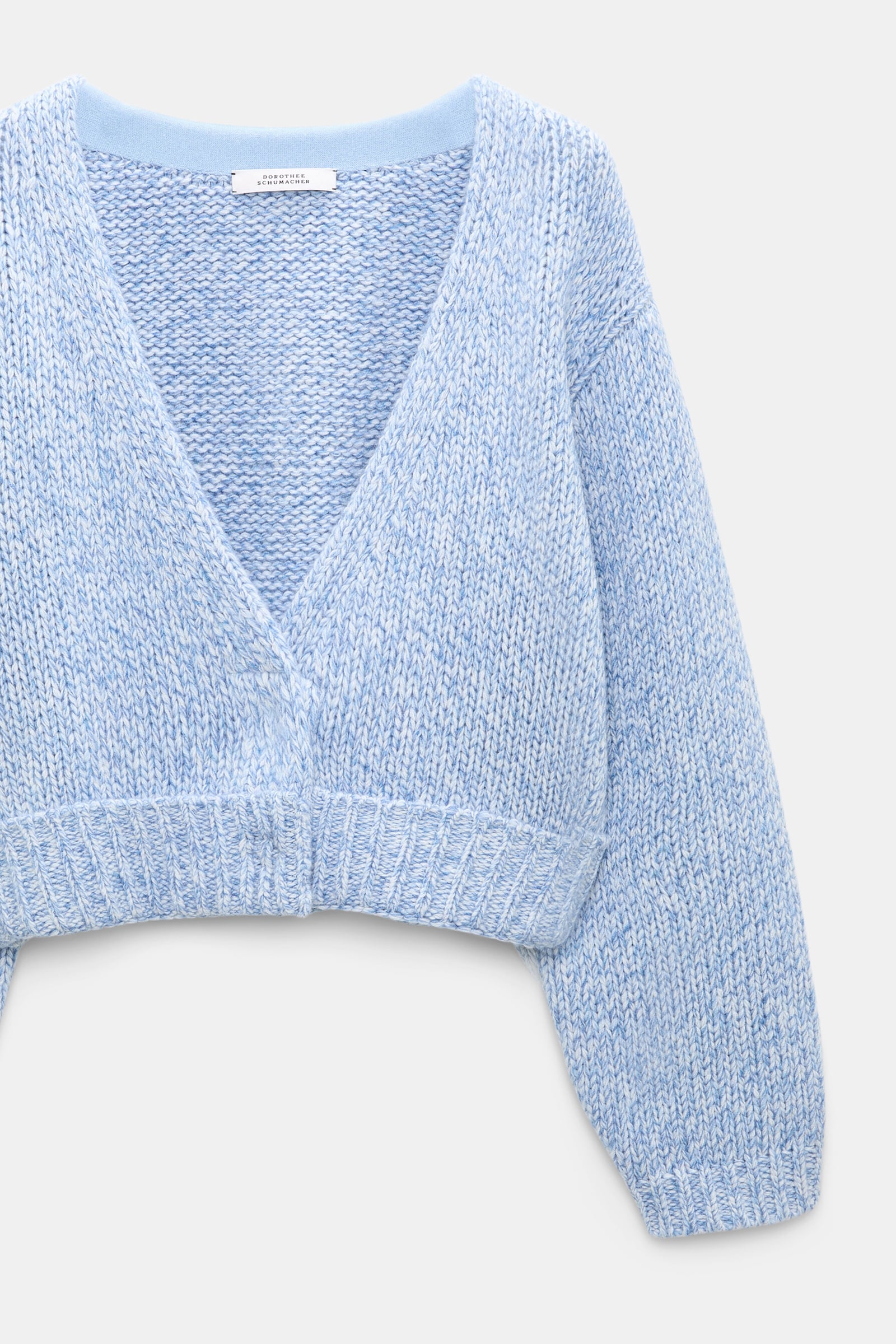 Dorothee Schumacher Merino-cashmere cardigan blue mouliné