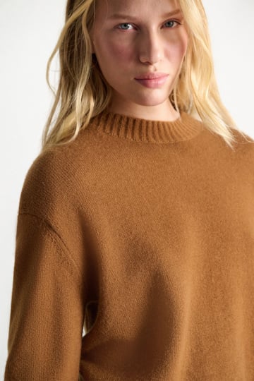 Dorothee Schumacher Merino-cashmere round neck pullover saffron