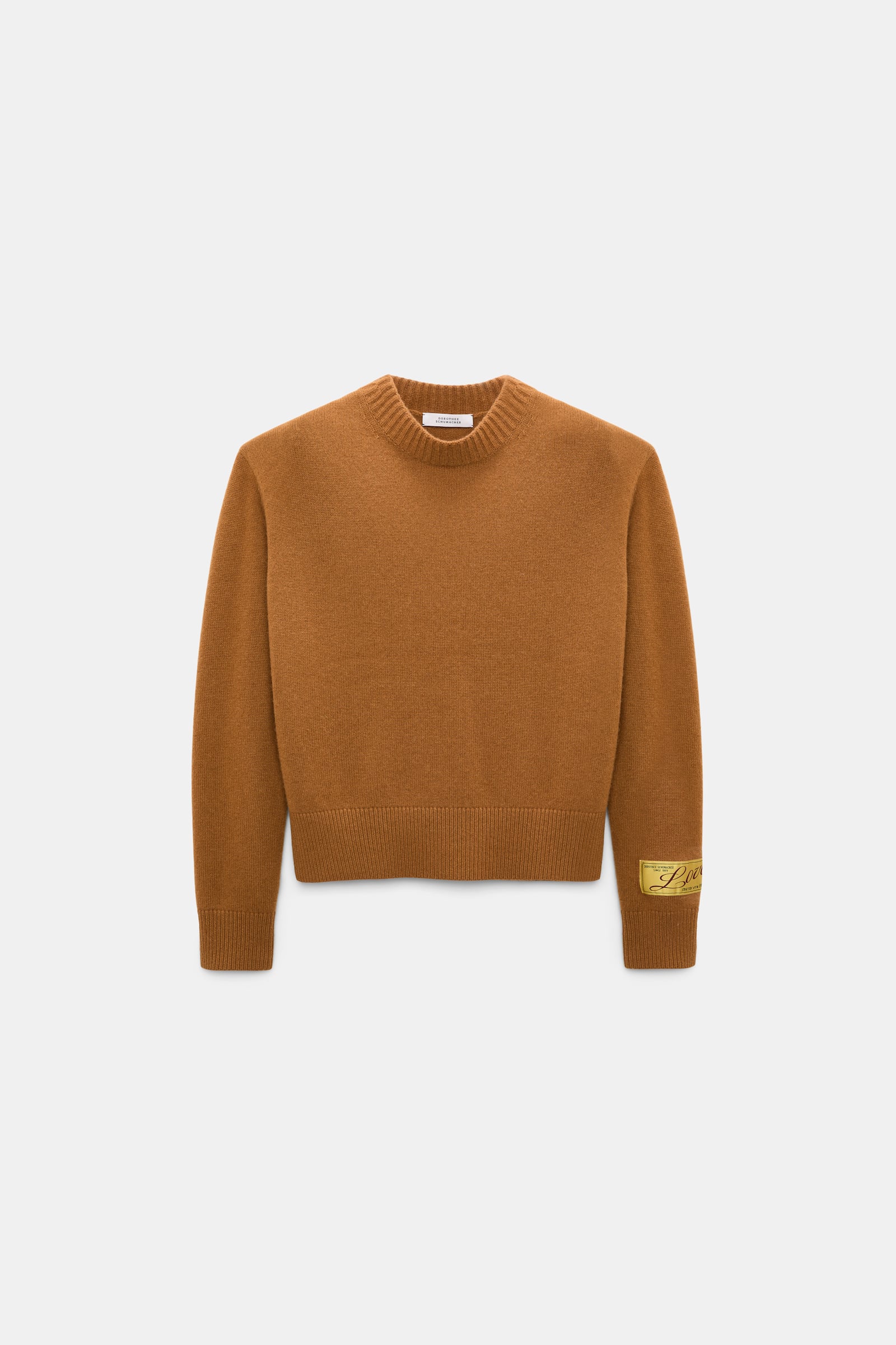 Dorothee Schumacher Merino-cashmere round neck pullover saffron