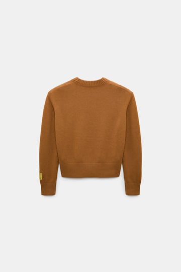 Dorothee Schumacher Merino-cashmere round neck pullover saffron