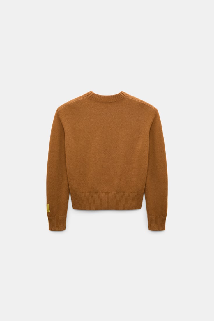 Dorothee Schumacher Merino-cashmere round neck pullover saffron