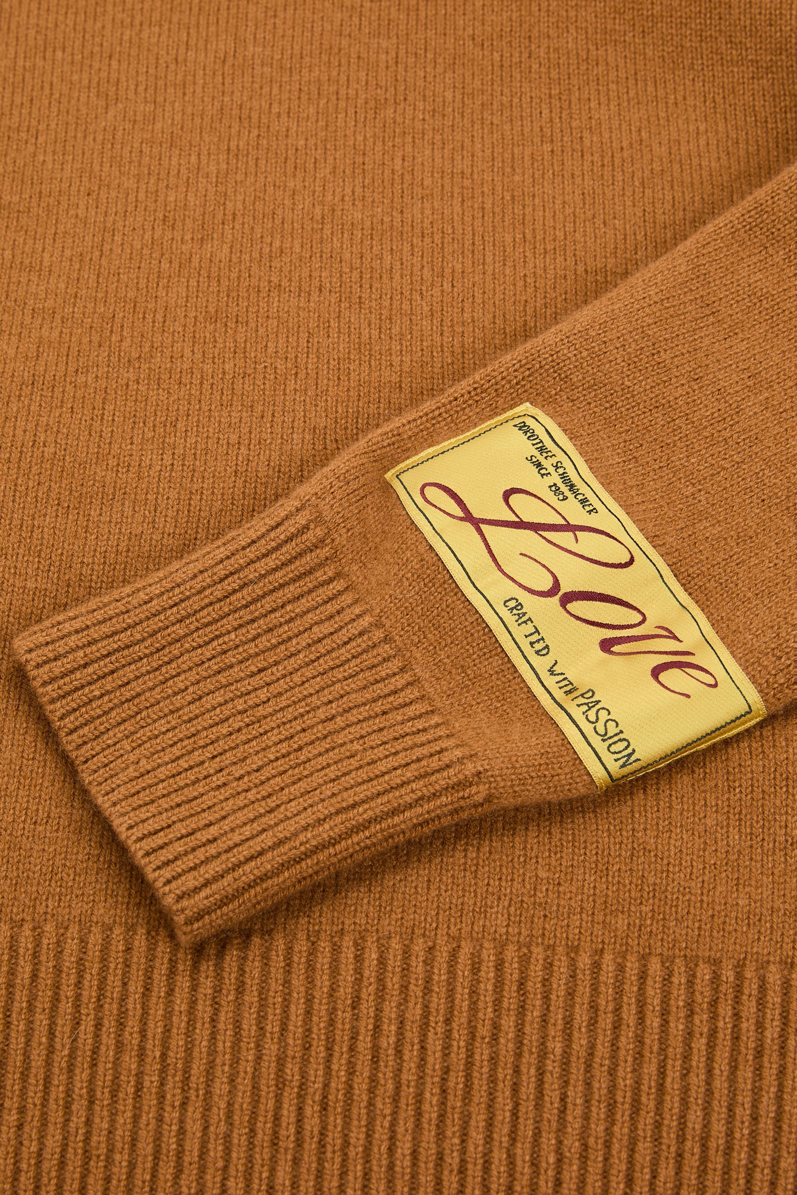 Dorothee Schumacher Merino-cashmere round neck pullover saffron