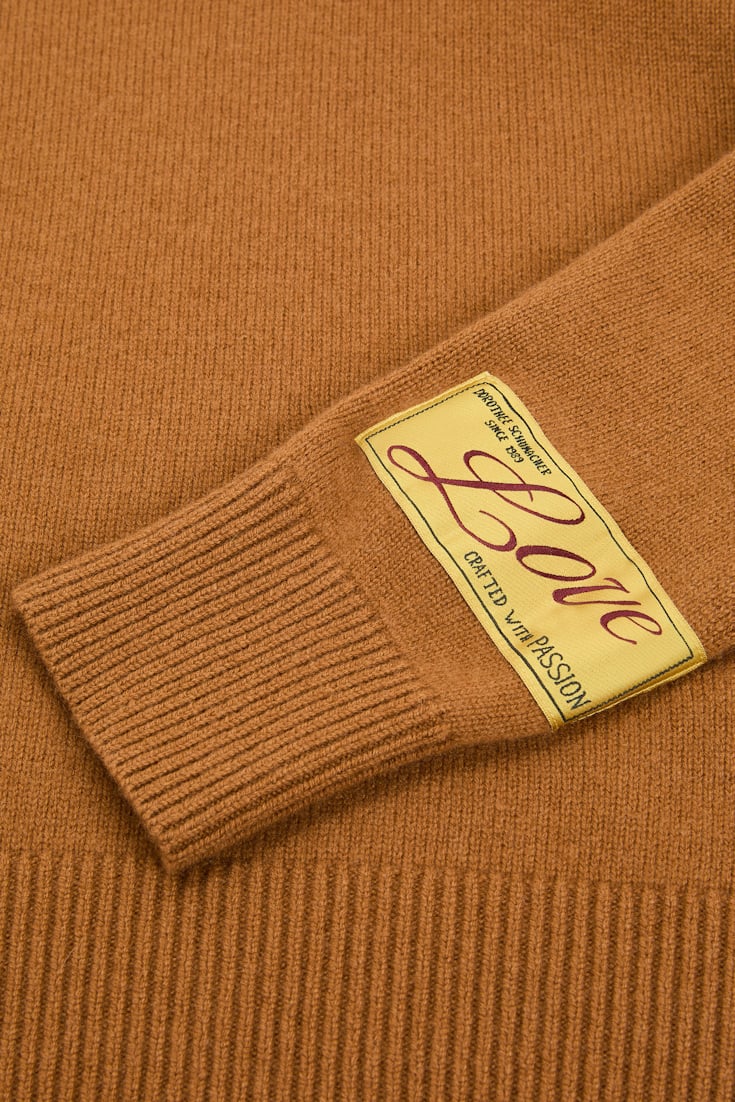 Dorothee Schumacher Merino-cashmere round neck pullover saffron