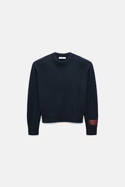 Dorothee Schumacher Pullover mit Rundhals aus Merino und Kaschmir midnight navy