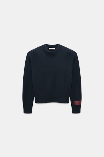 Dorothee Schumacher Merino-cashmere round neck pullover midnight navy