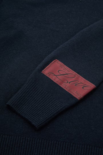Dorothee Schumacher Merino-cashmere round neck pullover midnight navy