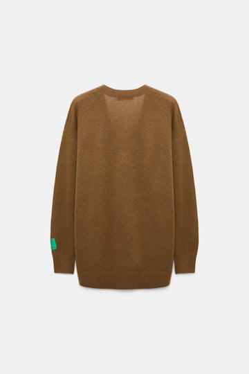 Dorothee Schumacher Merino-cashmere V-neck pullover porcini