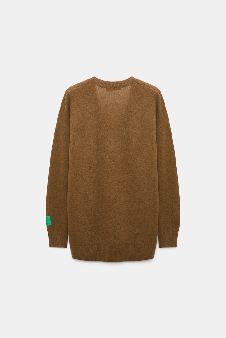 Dorothee Schumacher Merino-cashmere V-neck pullover porcini