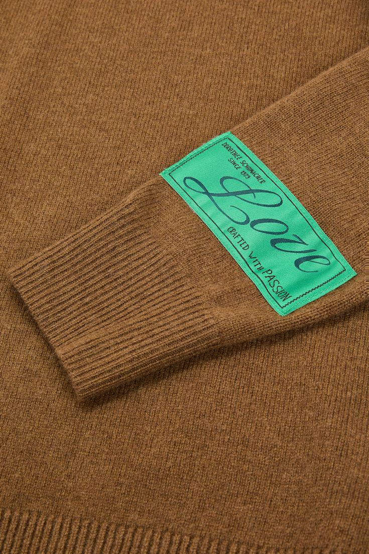 Dorothee Schumacher Merino-cashmere V-neck pullover porcini