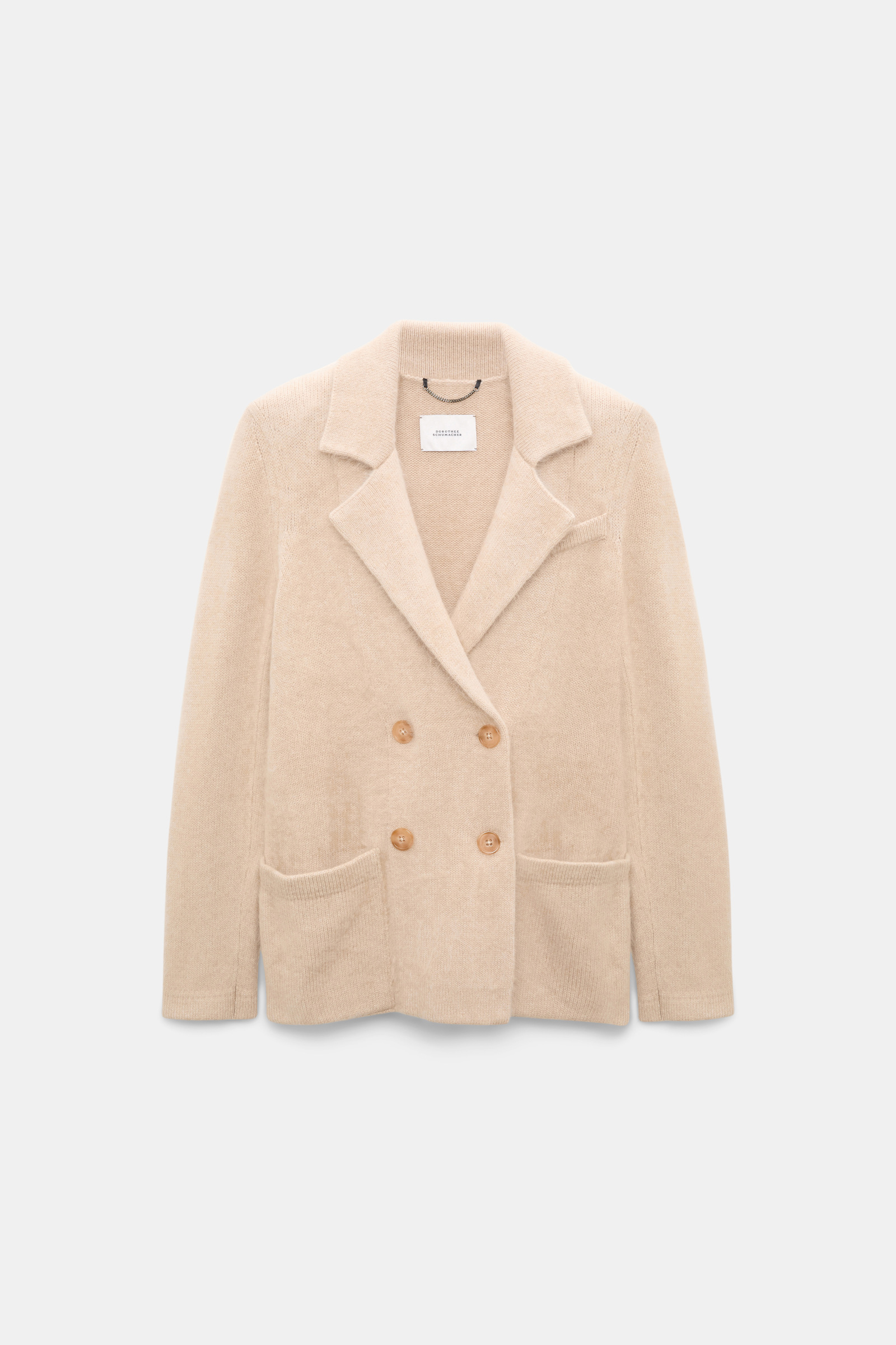 Dorothee Schumacher Merino-cashmere double-breasted blazer make up