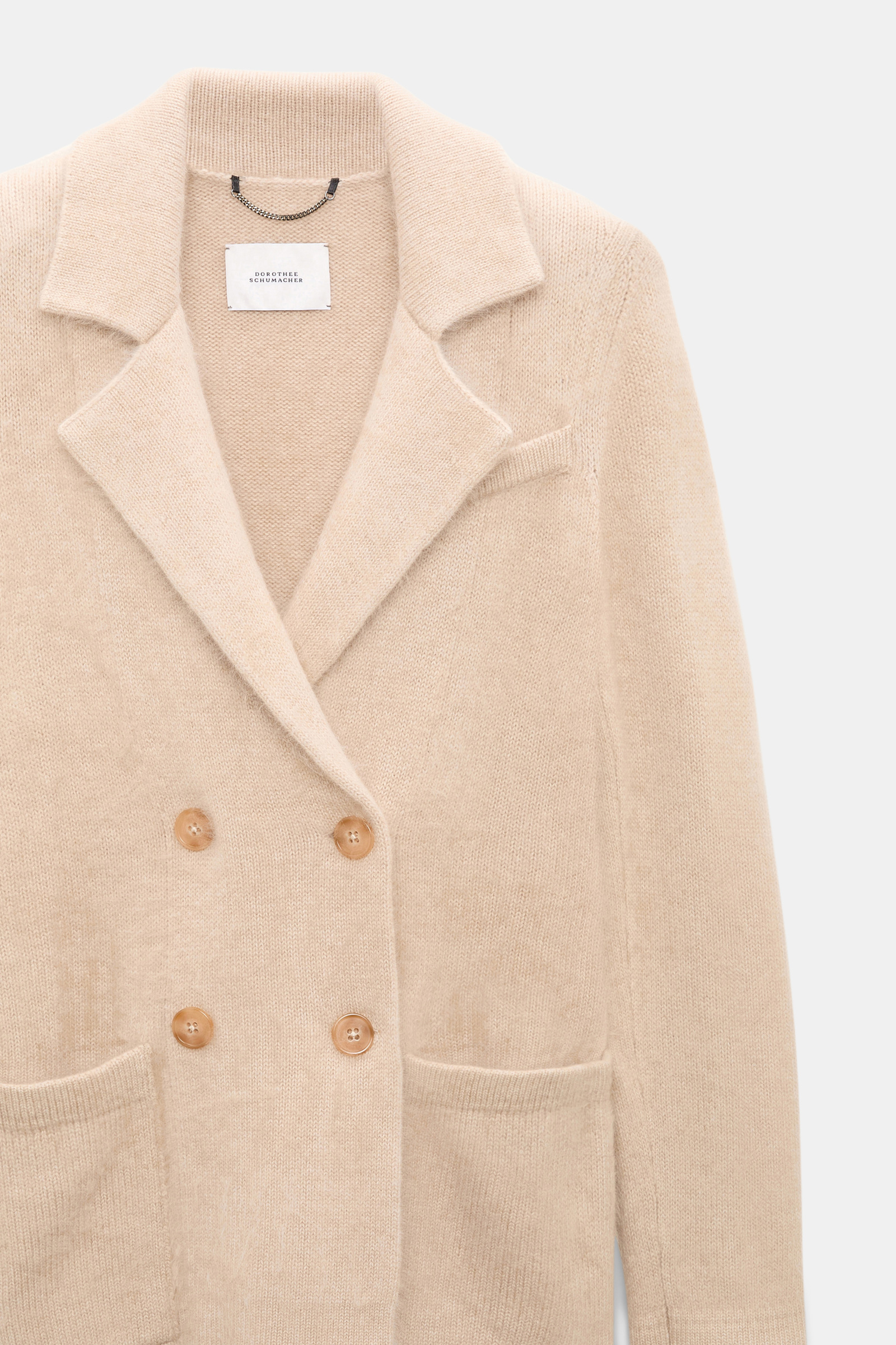 Dorothee Schumacher Merino-cashmere double-breasted blazer make up