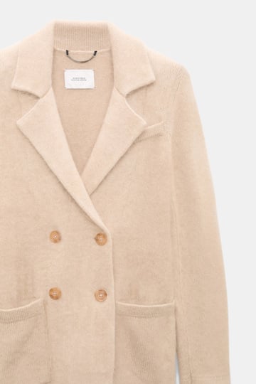Dorothee Schumacher Merino-cashmere double-breasted blazer make up