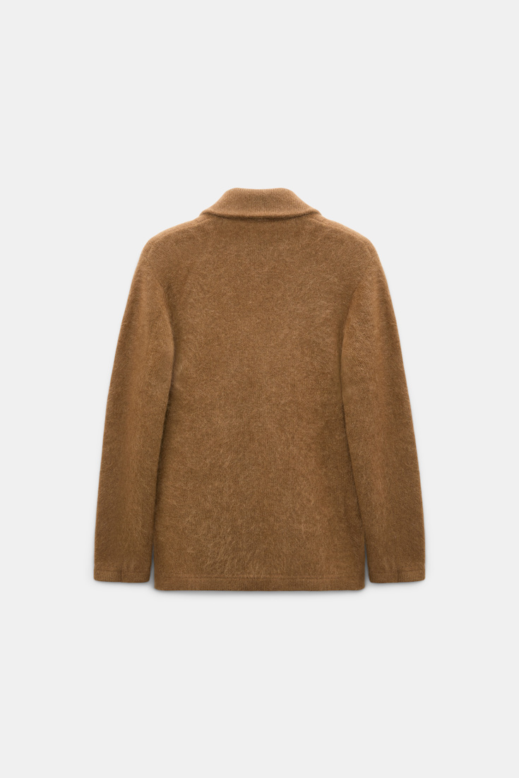Dorothee Schumacher Merino-cashmere double-breasted blazer porcini