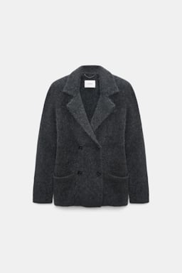 Dorothee Schumacher Merino-cashmere double-breasted blazer anthra melange