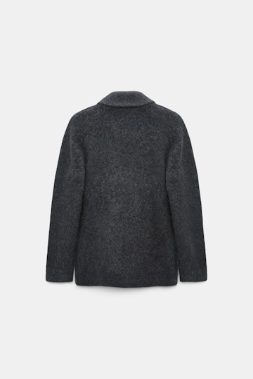 Dorothee Schumacher Merino-cashmere double-breasted blazer anthra melange