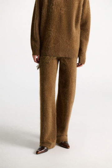 Dorothee Schumacher Pants aus Merino und Kaschmir porcini
