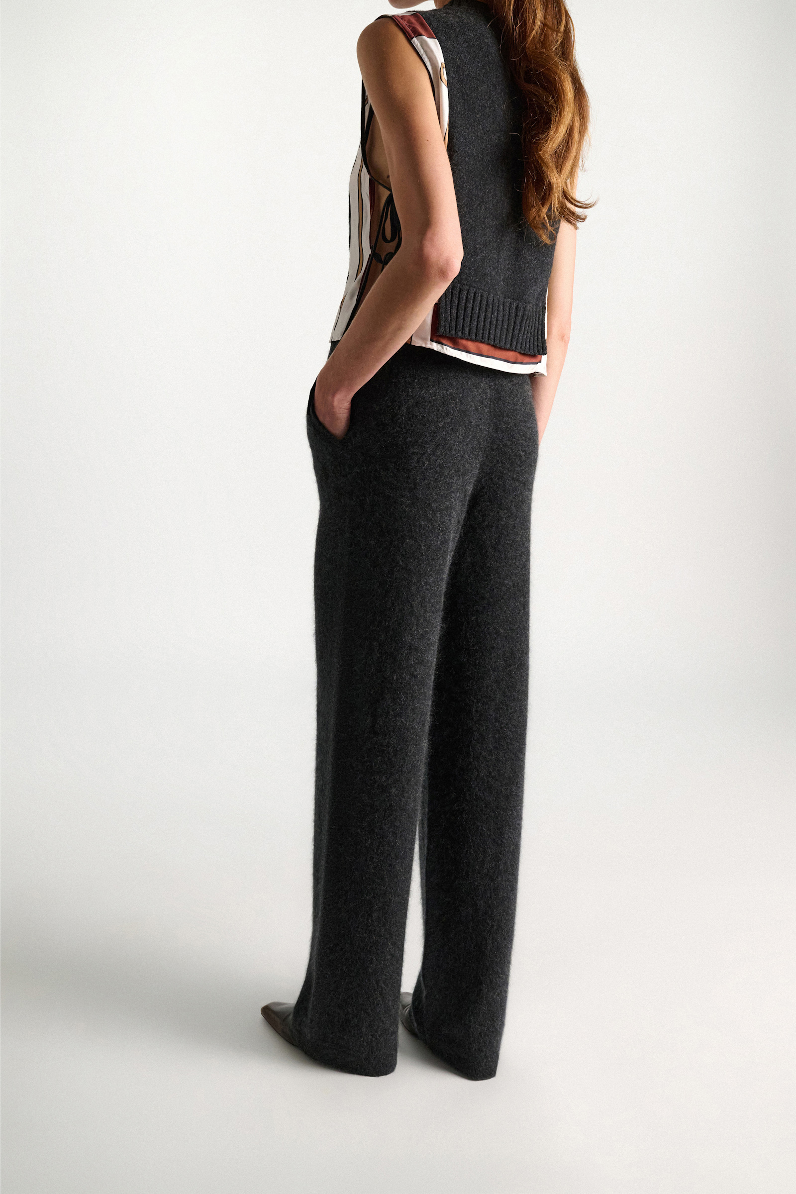 Dorothee Schumacher Merino-cashmere pants anthra melange