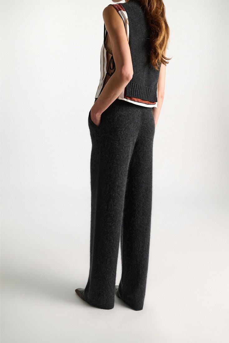 Dorothee Schumacher Merino-cashmere pants anthra melange
