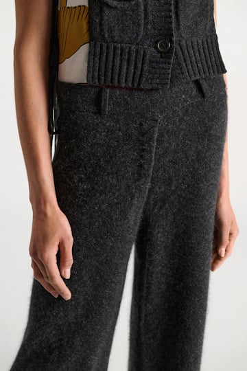 Dorothee Schumacher Merino-cashmere pants anthra melange
