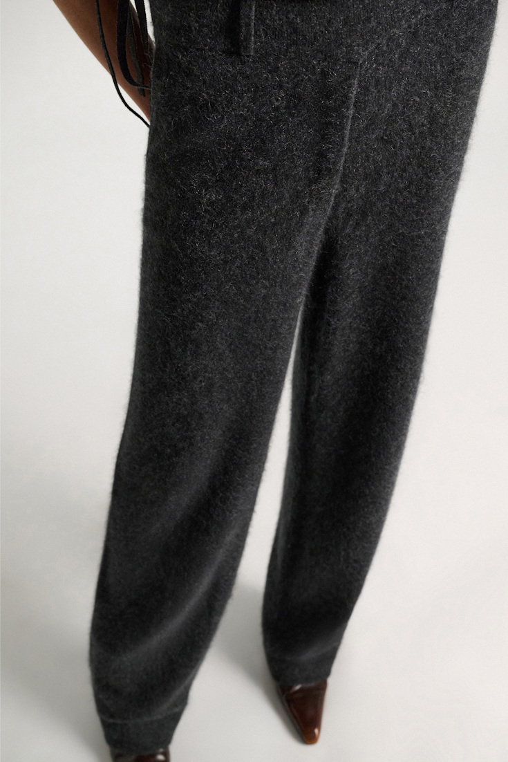 Dorothee Schumacher Merino-cashmere pants anthra melange