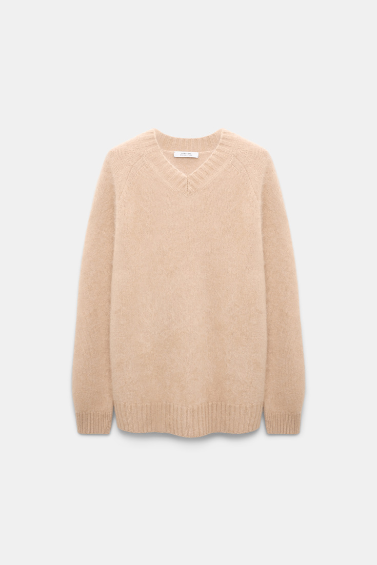 Dorothee Schumacher Pullover mit V-Ausschnitt aus Merino und Kaschmir make up