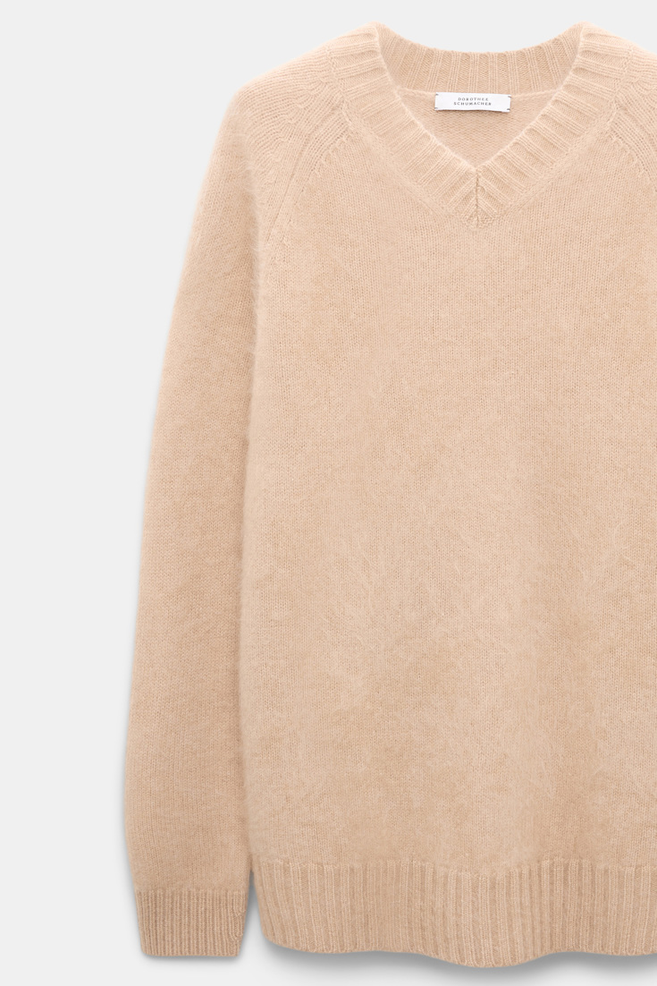 Dorothee Schumacher Pullover mit V-Ausschnitt aus Merino und Kaschmir make up