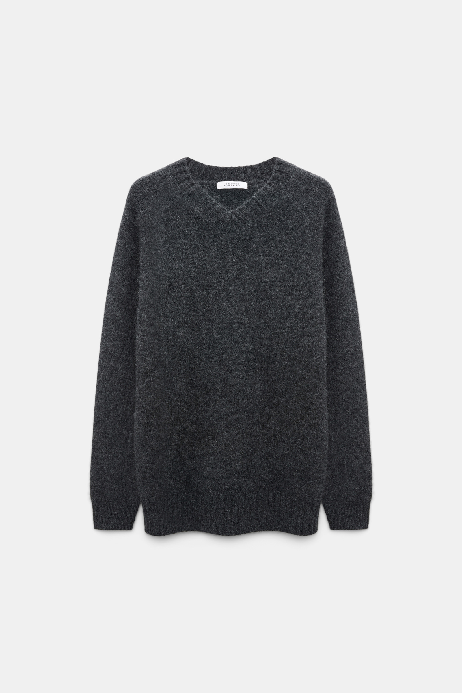 Dorothee Schumacher Merino-cashmere V-neck pullover anthra melange