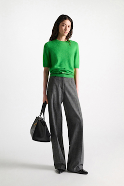 Dorothee Schumacher Merino-cashmere half sleeve pullover wasabi